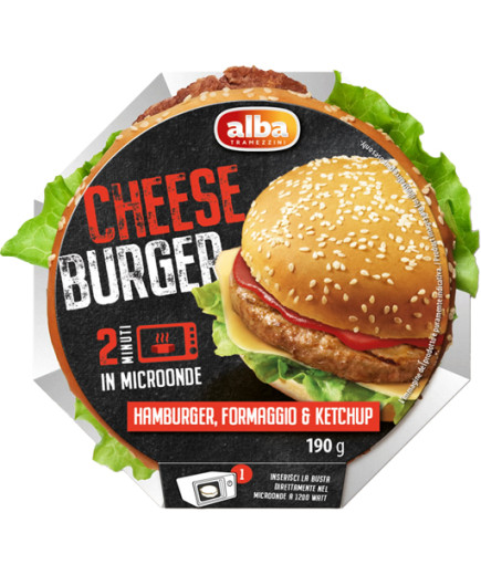 ALBA CHEESEBURGER_PANINO CONHAMBURGER/FORMAG/KETCHUP G.190