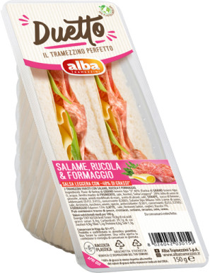 ALBA DUETTO SALAME FORMAGGIO E RUCOLA G.150