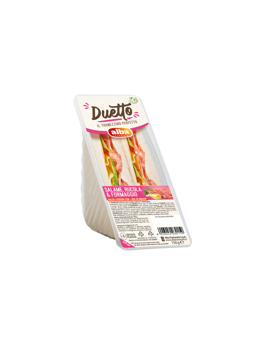 ALBA DUETTO SALAME FORMAGGIO E RUCOLA G.150