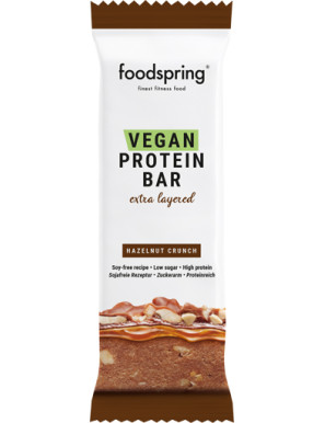 FOODSPRING VEGAN PROTEIN BAR MULTILAYER HAZELNUT CRUNCH G.45