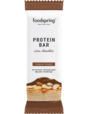 FOODSPRING PROTEIN BAR EXTRACHOCOLATE CRUNCHY PEANUT G.45