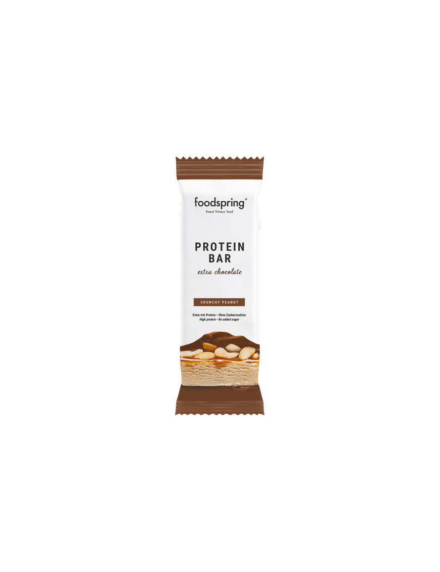 FOODSPRING PROTEIN BAR EXTRACHOCOLATE CRUNCHY PEANUT G.45