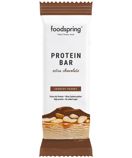 FOODSPRING PROTEIN BAR EXTRACHOCOLATE CRUNCHY PEANUT G.45