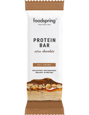 FOODSPRING PROTEIN BAR EXTRA CHOCOLATE SOFT CARAMEL G.45