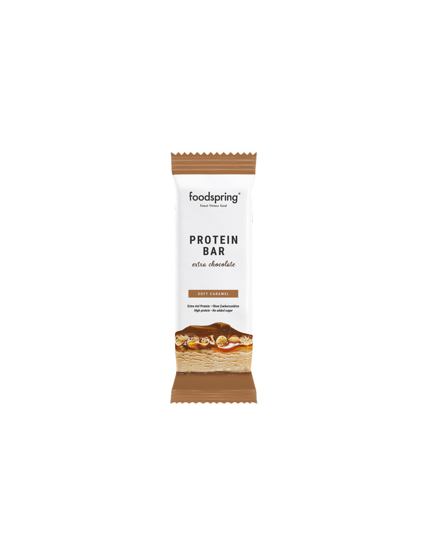 FOODSPRING PROTEIN BAR EXTRA CHOCOLATE SOFT CARAMEL G.45