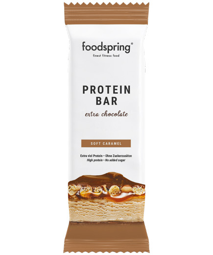 FOODSPRING PROTEIN BAR EXTRA CHOCOLATE SOFT CARAMEL G.45