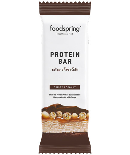 FOODSPRING PROTEIN BAR EXTRA CHOCOLATE CRISPY COCONUT G.45