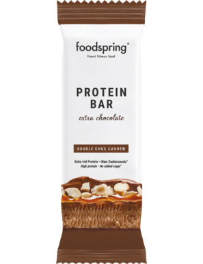 FOODSPRING PROTEIN BAR EXTRA CHOCOLATE DOUBLE CHOC. G.45