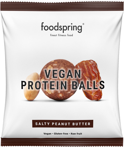 FOODSPRING VEGAN PROTEIN BALLS BURRO DI ARACHIDI SALATO G.40