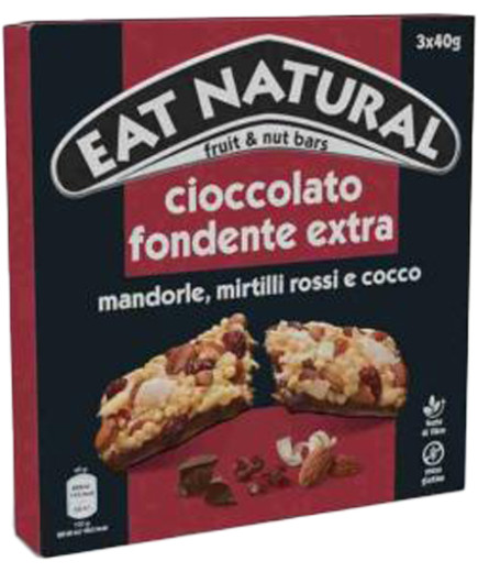 EAT NATURAL BARRETTA GUSTO CIOCCOLATO FONDENTE GR.40 T3