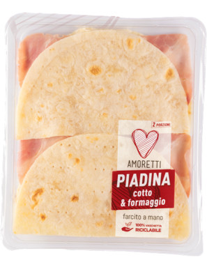 AMORETTI PIADINA CON PROSCIUTTO COTTO E FORMAGGIO GR.180