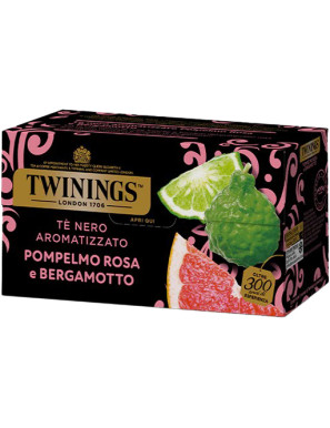 TWININGS THE'NERO AROM.POMPELMO ROSA&BERGAMOTTO X25FF