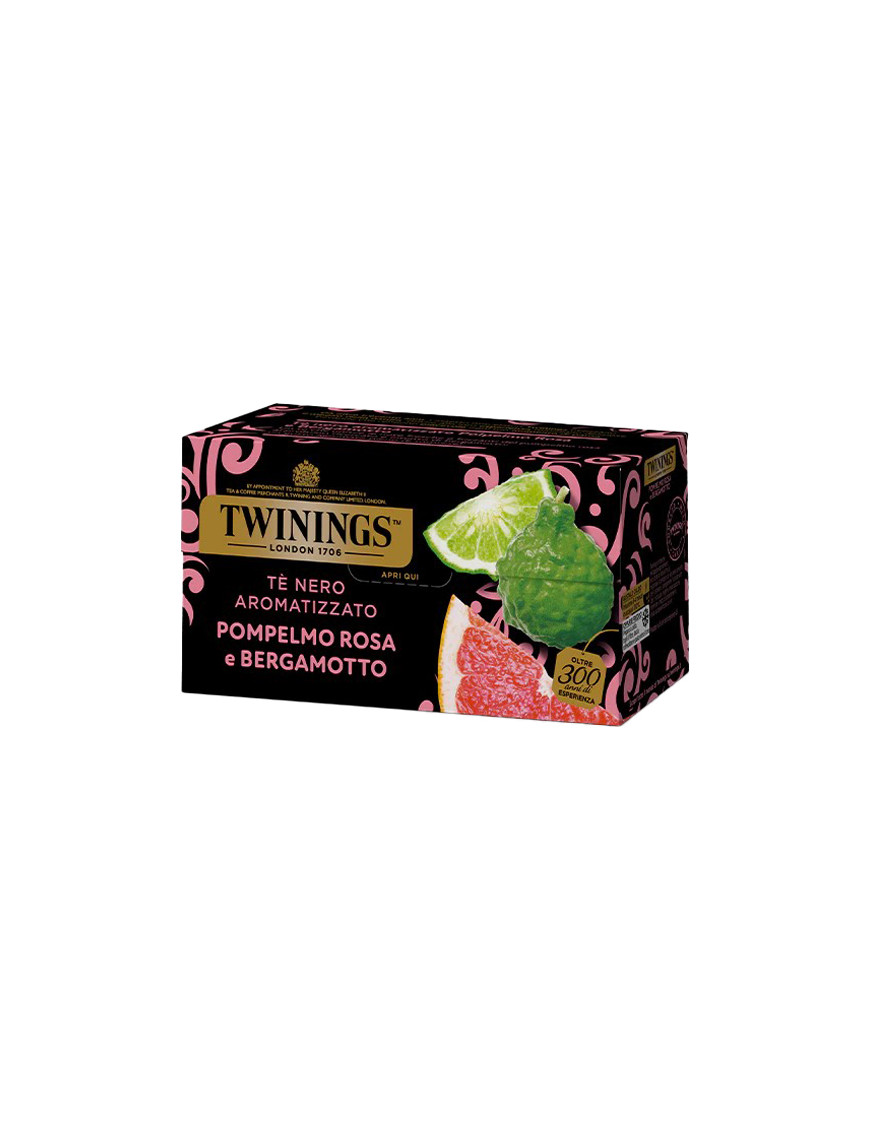 TWININGS THE'NERO AROM.POMPELMO ROSA&BERGAMOTTO X25FF