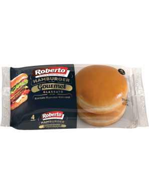 ROBERTO GOURMET PANE PERHAMBUGER GLASSATO 4PZ G.300