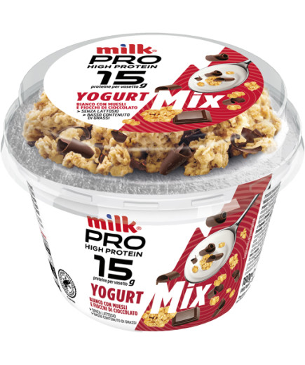 MILK PRO HIGH PROTEIN YOGURT MIX BIANCO MUESLI CIOCC G.180
