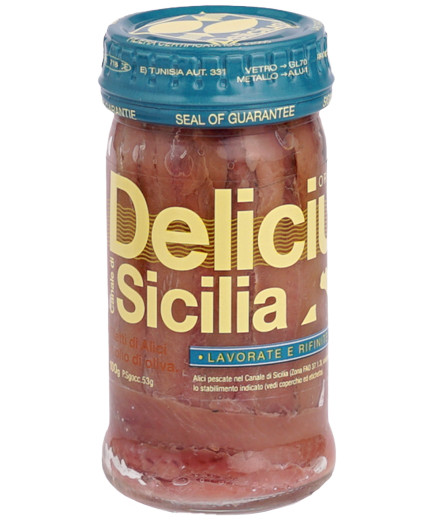 DELICIUS FILETTI DI ALICI O.O.TESI CANALE SICILIA G.80 V.V.