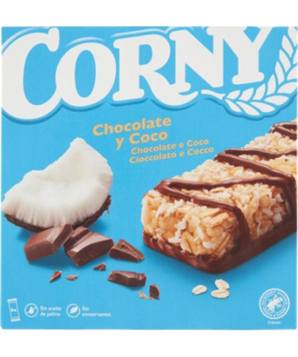 CORNY BARRETTE CEREALI CIOCCOLATO E COCCO GR.25X6