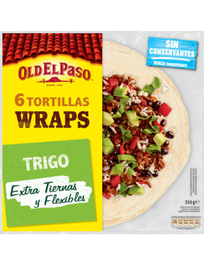 OLD EL PASO - 6 TORTILLAS MEJICANA DE TRIGO WRAP GR.350