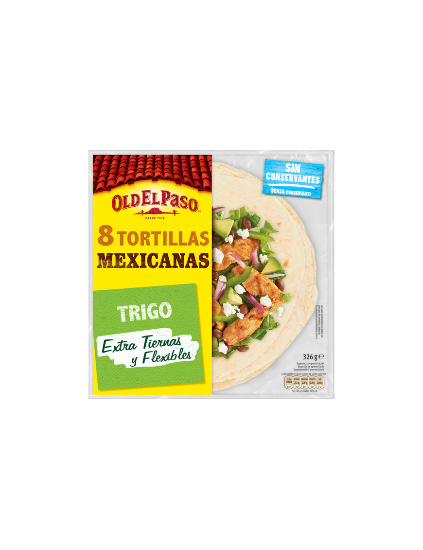 OLD EL PASO - 8 TORTILLAS MEJICANA DE TRIGO GR.326