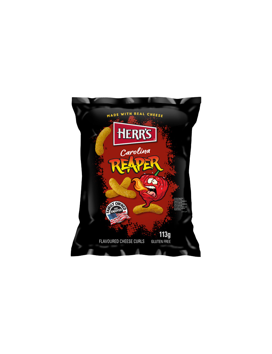 HERR'S - CAROLINA REAPER G.113 CHEESE CURLS - GLUTEN FREE