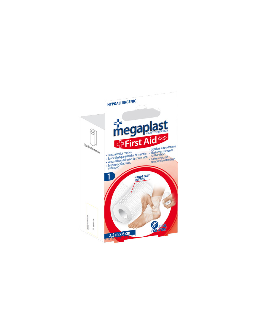 MEGAPLAST BENDA FIRST AIDCOESIVA 2,5MTX6CM (1PZ)