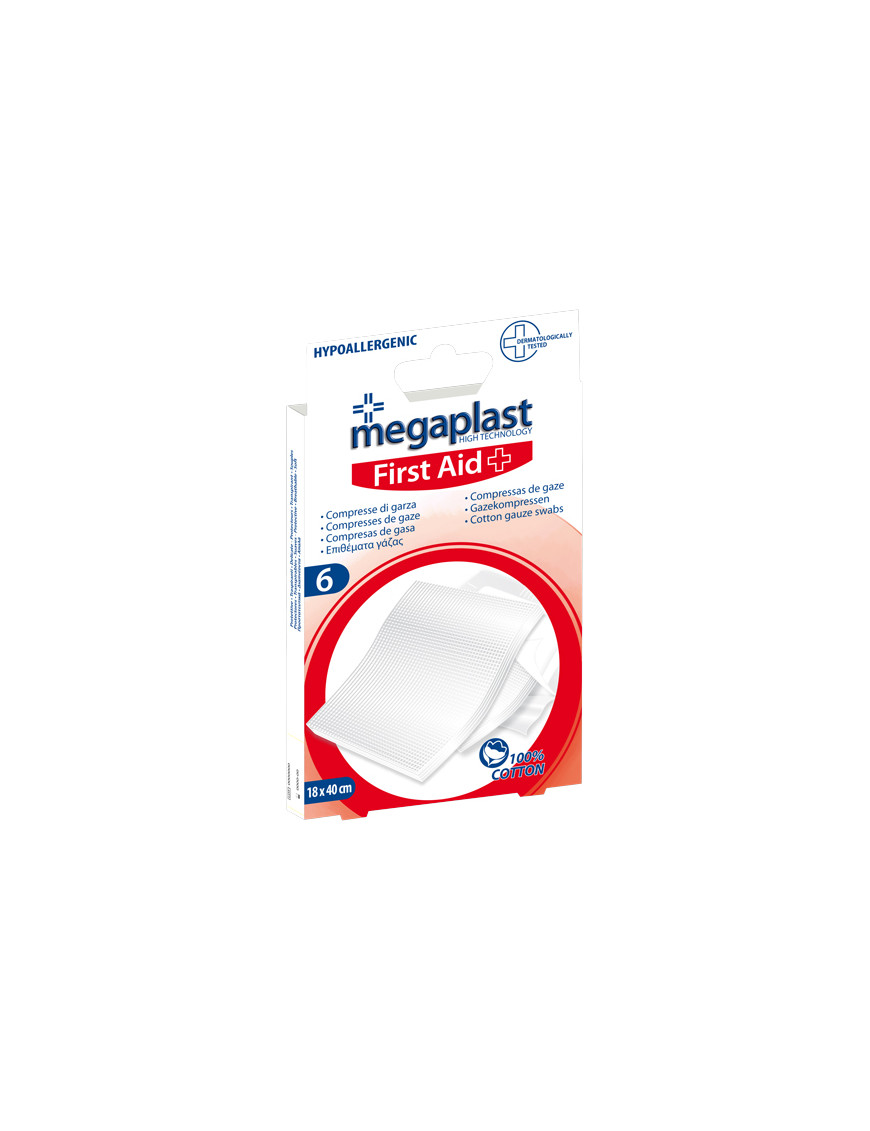 MEGAPLAST FIRST AID COMPRESSEDI GARZA 18X40CM  (PZ6)