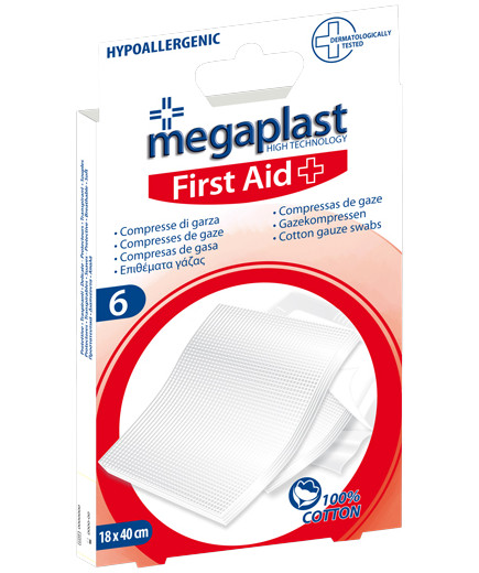 MEGAPLAST FIRST AID COMPRESSEDI GARZA 18X40CM  (PZ6)