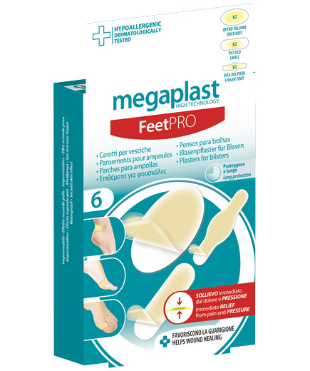 MEGAPLAST FEET PRO CEROTTI PERVESCICHE ASSORTITI X6PZ