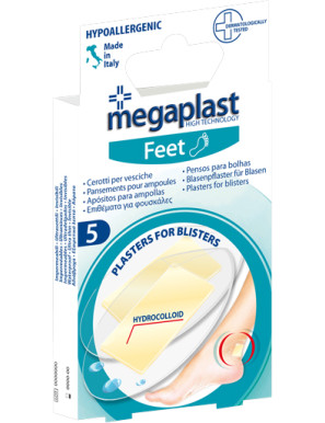 MEGAPLAST FEET CEROTTI PERVESCICHE IDROCCOLLOIDALI X5PZ