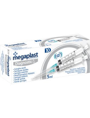 MEGAPLAST DIAGNOSTIC SIRINGHESTERILI 5ML  X10PZ.