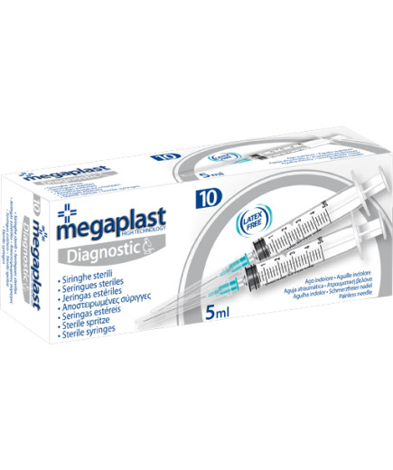 MEGAPLAST DIAGNOSTIC SIRINGHESTERILI 5ML  X10PZ.