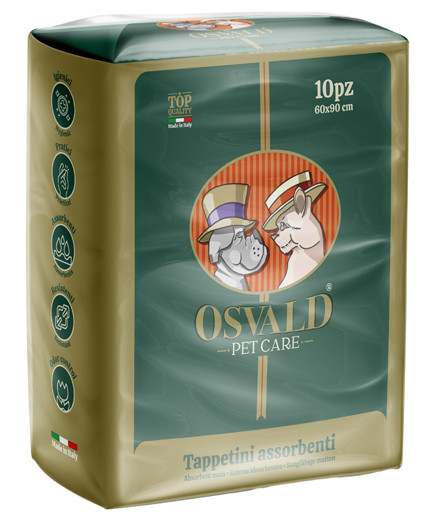 OSVALD PET CARE TAPPETINI ASSORBENTI 60X90 CM. X10PZ.