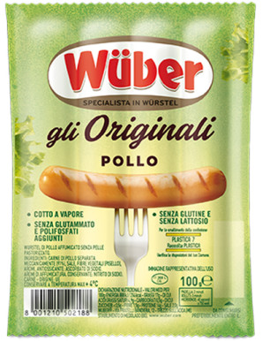 WUBER WURSTEL POLLO G.100 4 PEZZI