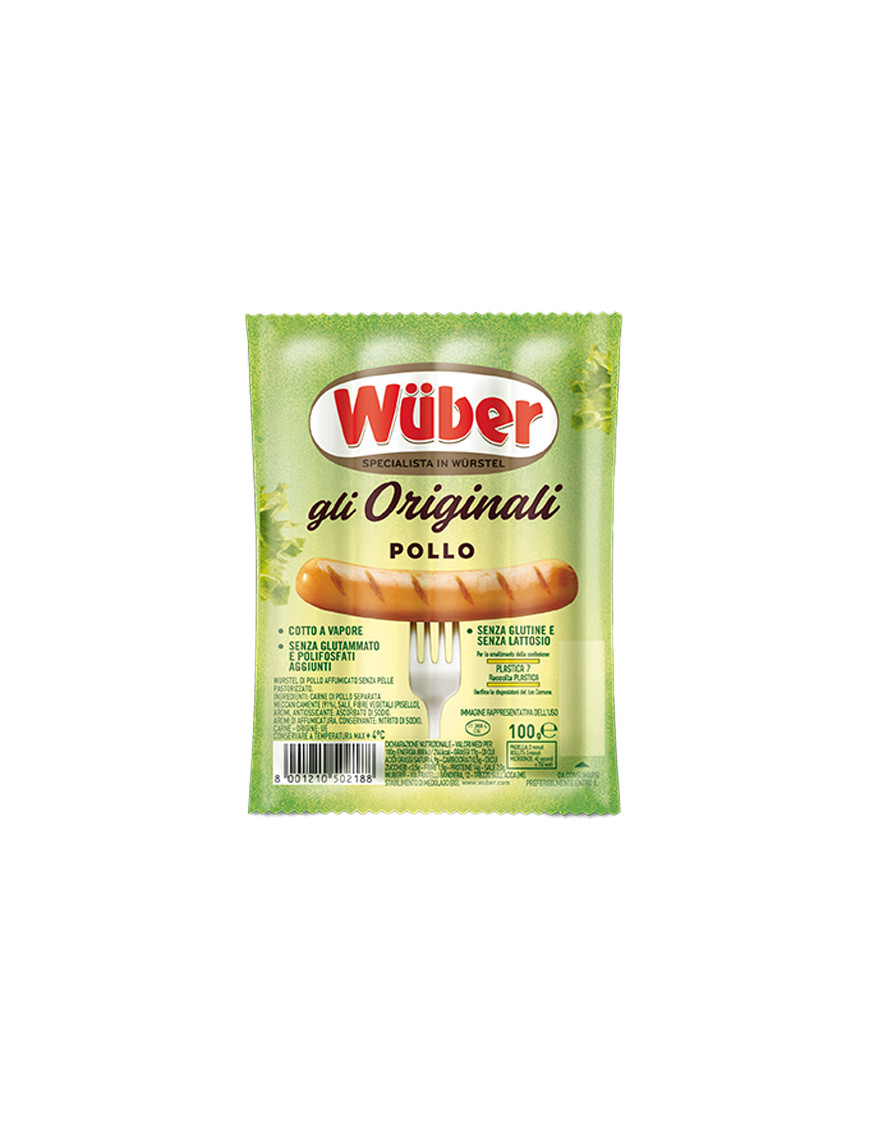 WUBER WURSTEL POLLO G.100 4 PEZZI