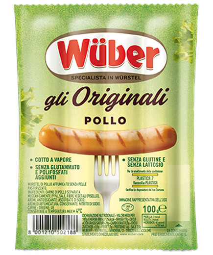 WUBER WURSTEL POLLO G.100 4 PEZZI