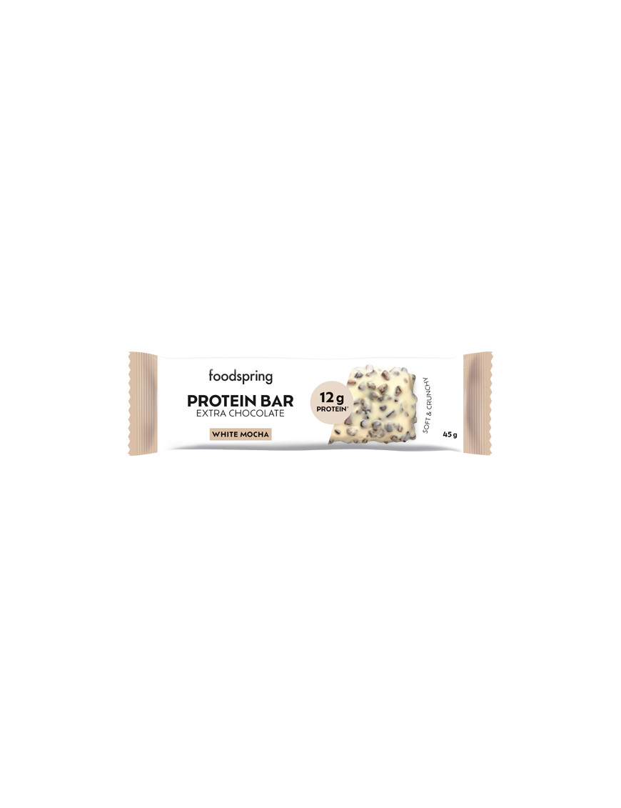 FOODSPRING PROTEIN BAR EXTRA CHOC WHITE MOCHA G.45