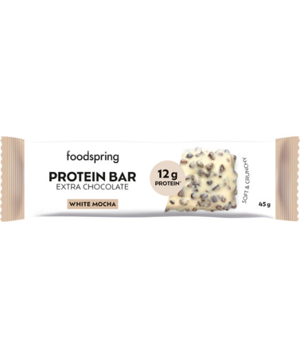 FOODSPRING PROTEIN BAR EXTRA CHOC WHITE MOCHA G.45