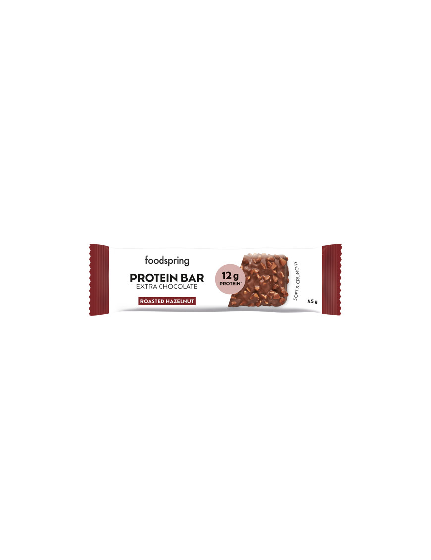 FOODSPRING PROTEIN BAR EXTRA CHOC ROASTED HAZELNUT G.45