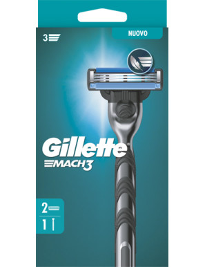 GILLETTE MACH3 SISTEMA + 2 RICARICHE