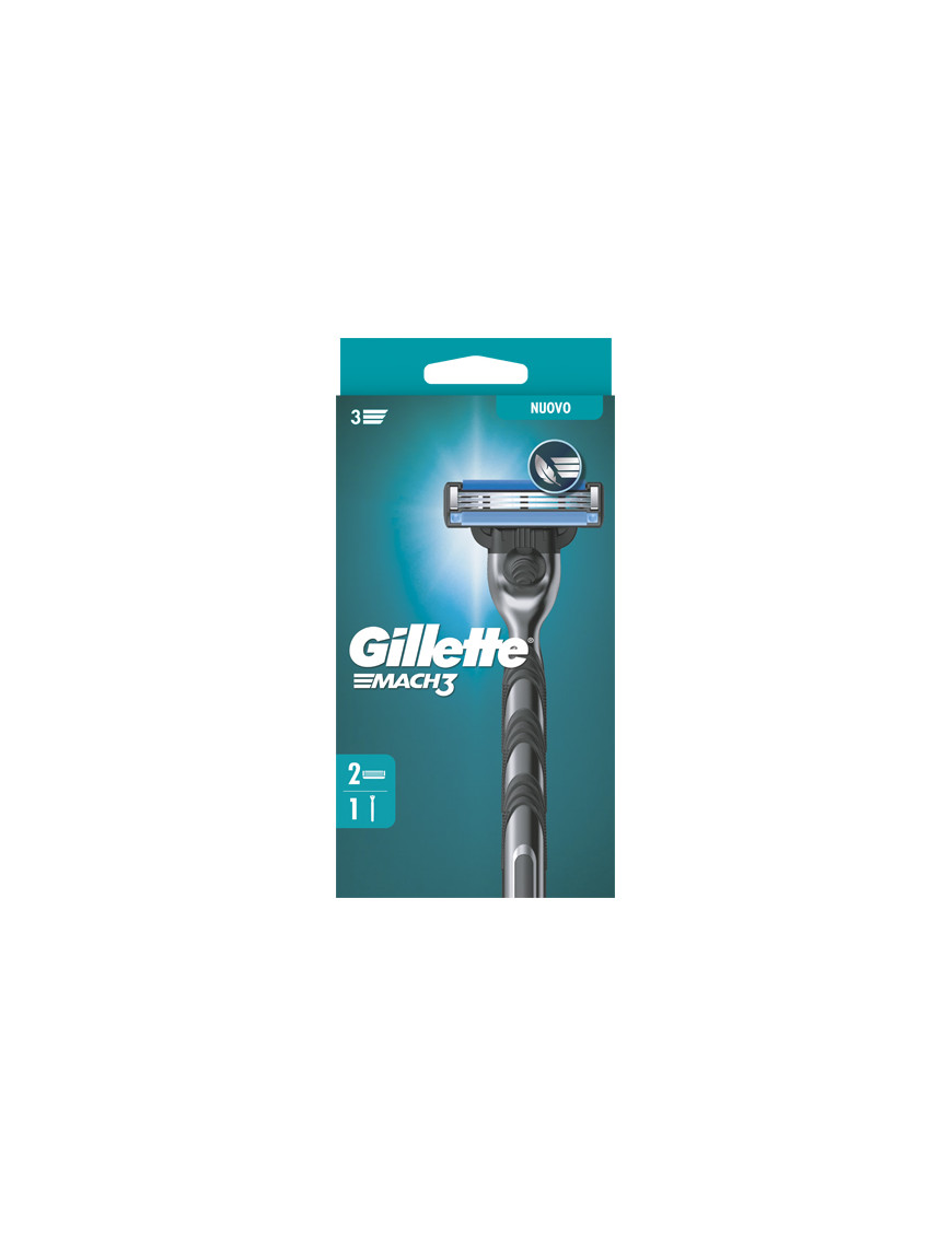 GILLETTE MACH3 SISTEMA + 2 RICARICHE