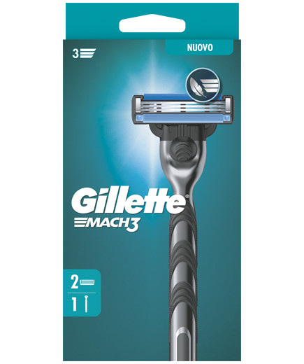 GILLETTE MACH3 SISTEMA + 2 RICARICHE