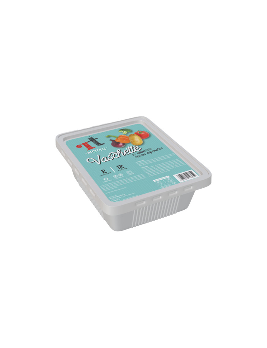 RT  HOME CONTENITORE ALLUMINIO12 PORZIONI S/COP X2 PZ.