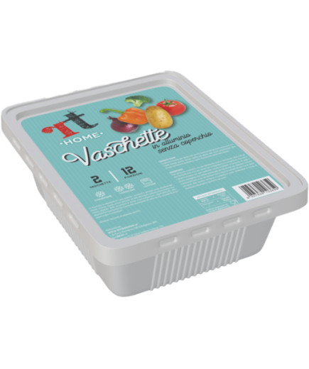 RT  HOME CONTENITORE ALLUMINIO12 PORZIONI S/COP X2 PZ.