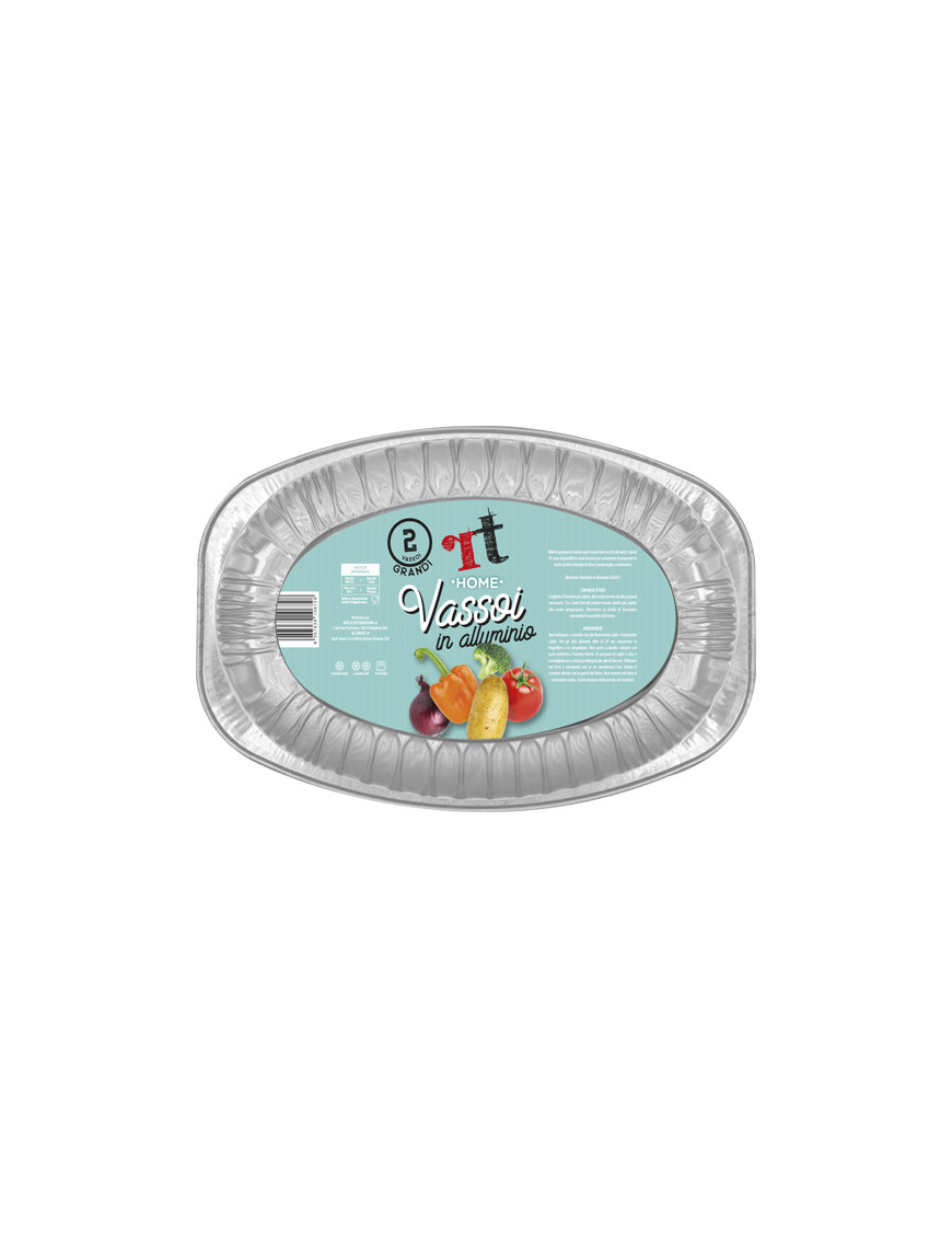 RT  HOME VASSOI ALLUMINIO GRANDI 2PZ