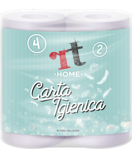 RT  HOME CARTA IGIENICA 4 ROTOLI 2 VELI MAXI