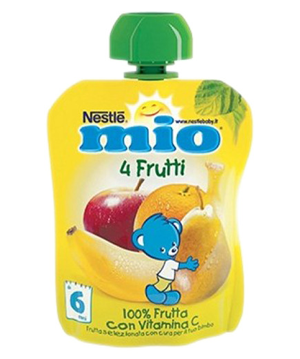 NESTLE' MIO POUCH SUCCO 4 FRUTTI G.90  DA 6 MESI IN SU