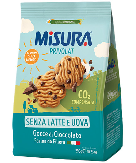 MISURA PRIVOLAT BISC. C/GOCCE CIOCCOLATO G.290 S/OLIO PALMA