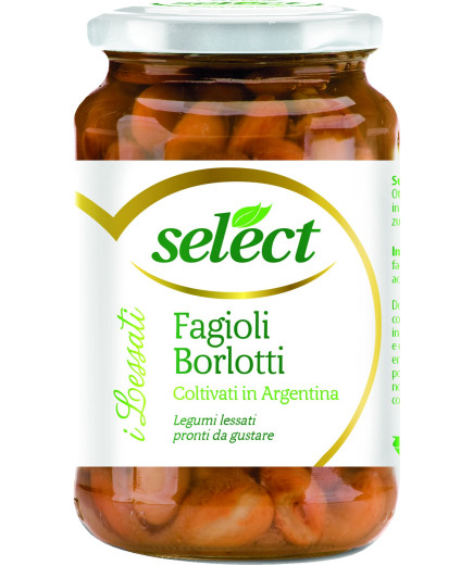 Select Fagioli Borlotti Vaso In Vetro gr.360 Argentina'Dal Mondo'
