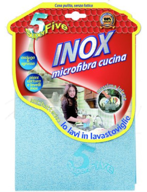 SUPER FIVE PANNO MICROFIBRA INOX 35X40CM