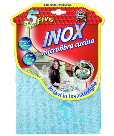 SUPER FIVE PANNO MICROFIBRA INOX 35X40CM